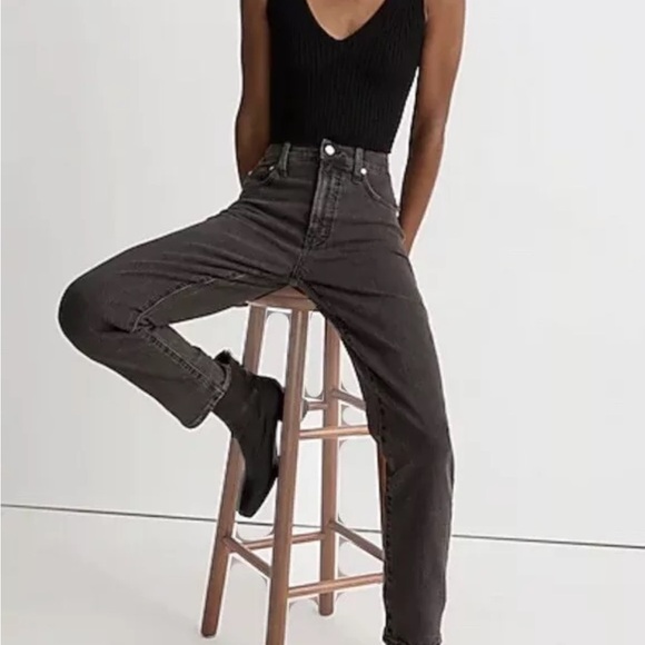 Madewell The Perfect Vintage Jeans Ankle Cropped Black Size 29P - Picture 8 of 8